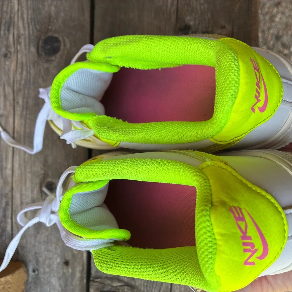 Nike Air Force 1 Low GS 4.5Y Volt White Pink DV1680-100 Neon Sneakers